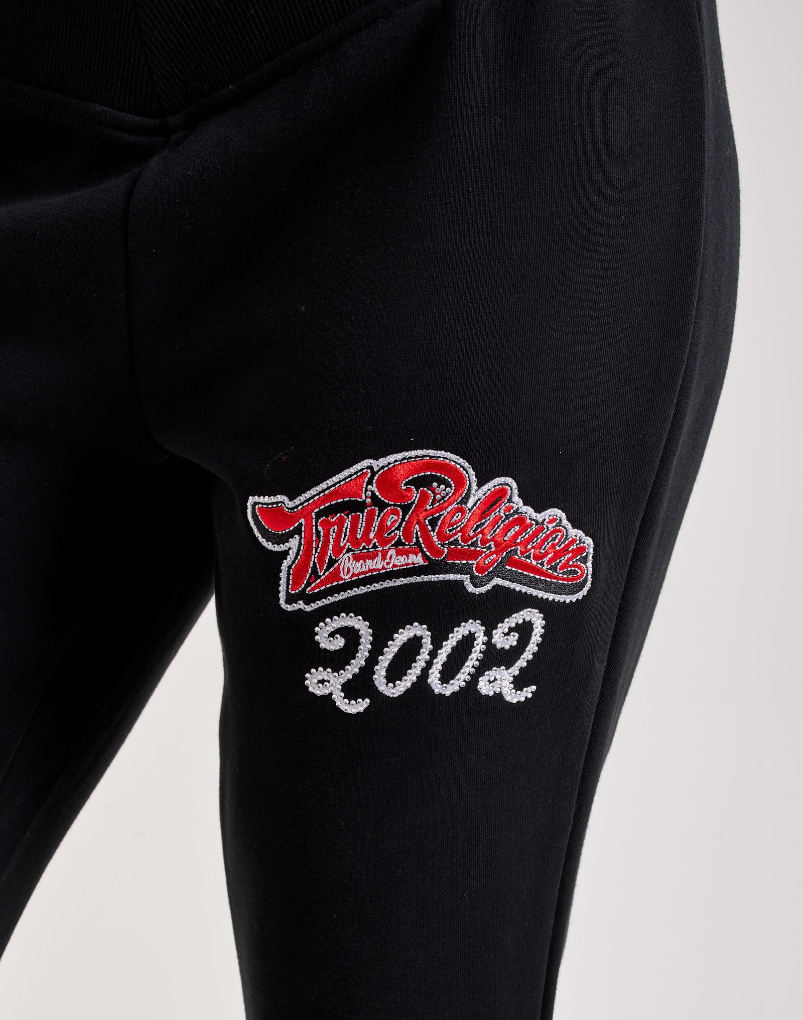 True Religion Crystal Logo Flare Fleece Pants - Image 4