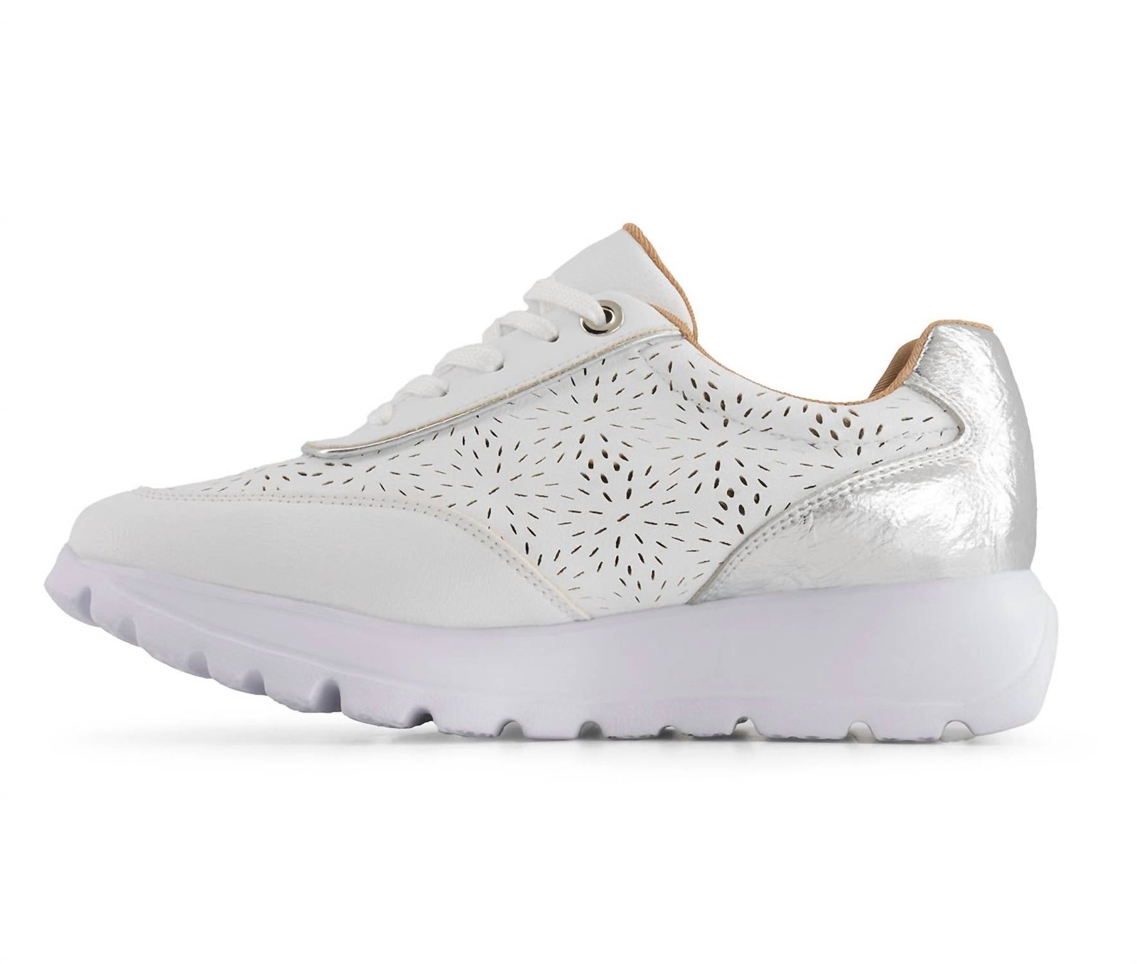 Andrea - Women's Casual Sneakers With Laser Cut Pattern - Image 3