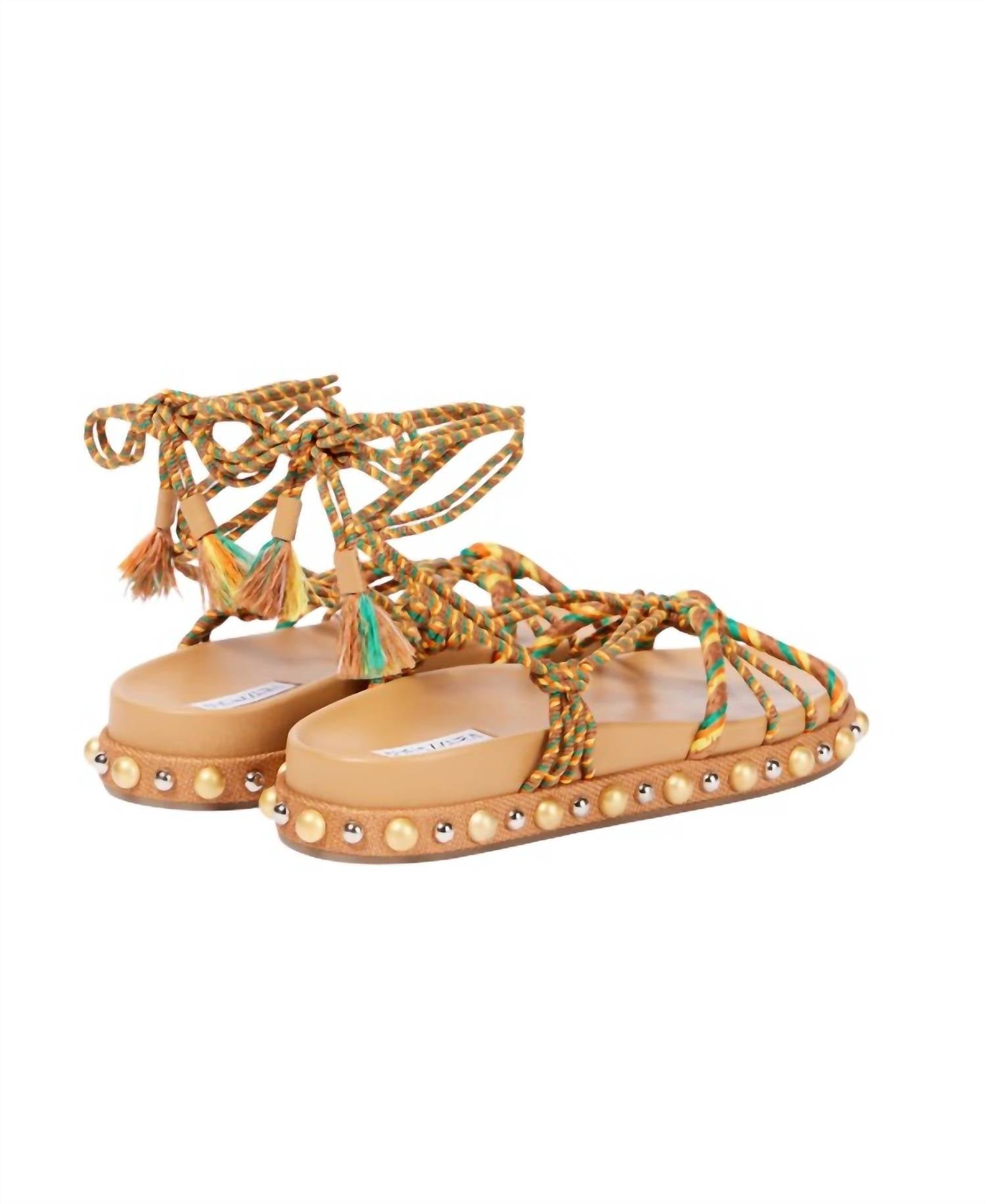 Aquazzura - Women's Tropical Rope Raffia Sandals - Image 3