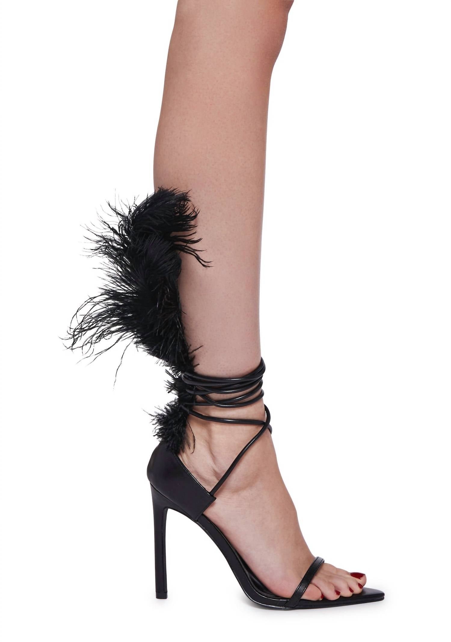 Azalea Wang - Women's Cleasby Feather Stiletto Sandal - Image 2