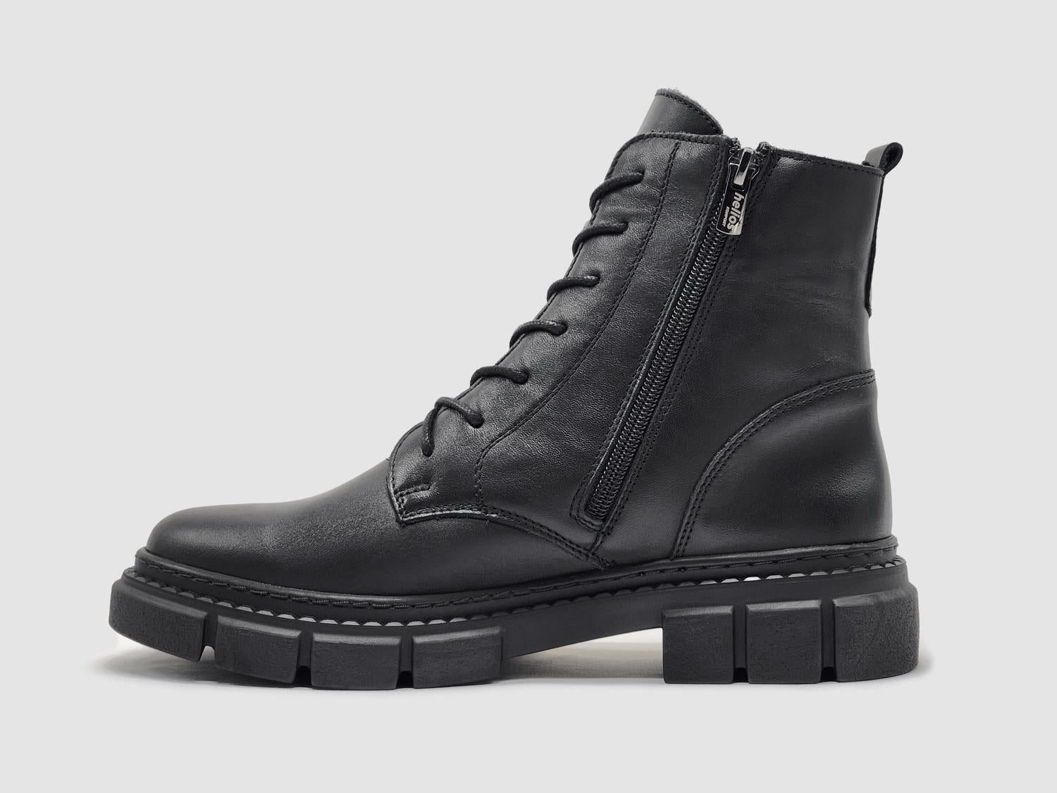 Helios - Women's Hebe Fur-lined Zip-up Leather Boots - Image 2