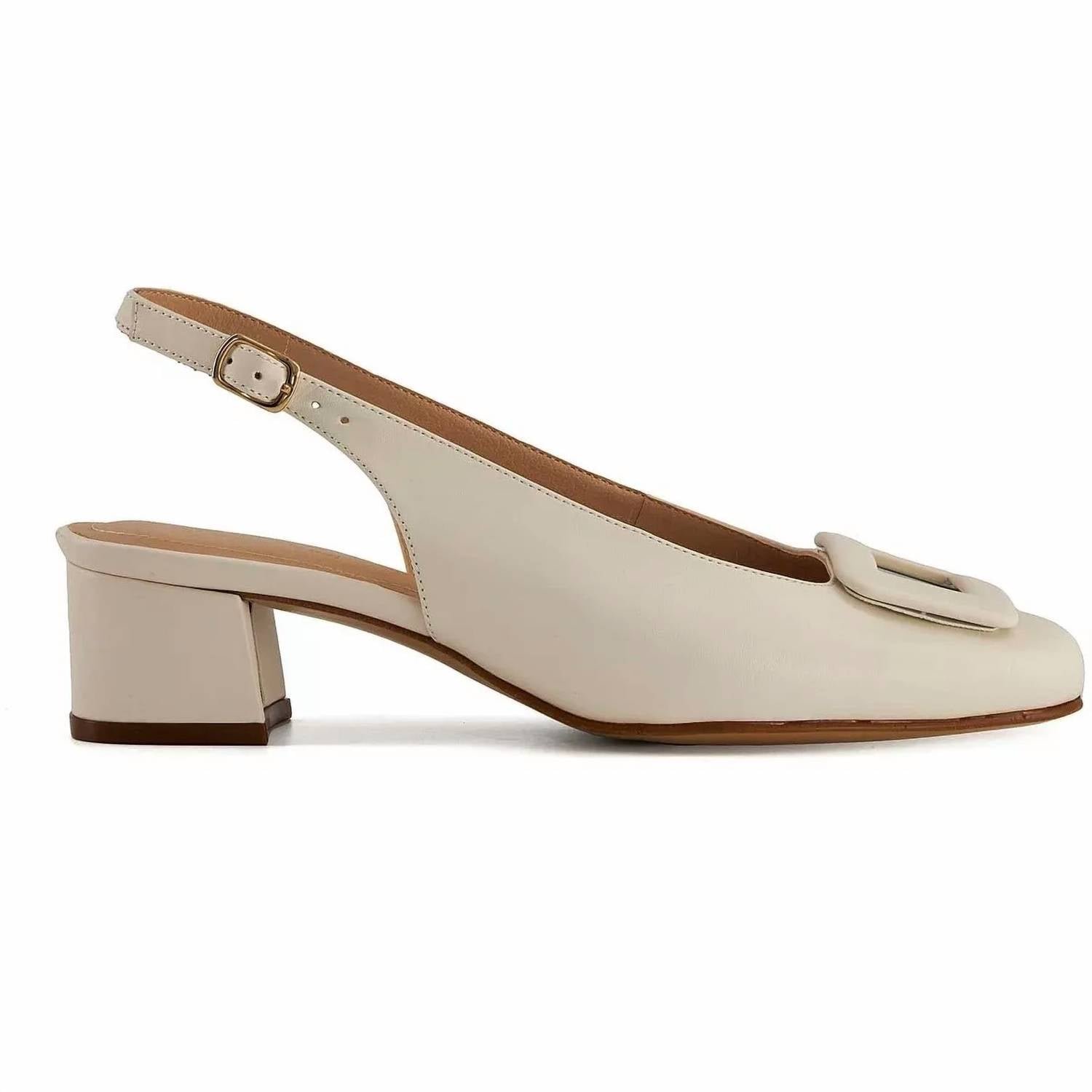 Andrea - Women's Slingback Low Heel Pumps - Image 2