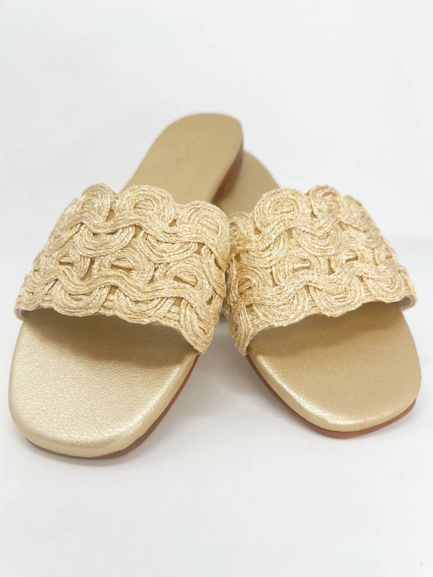 Coco Indigo - Women's Capri Textured Band Slip-on Sandals