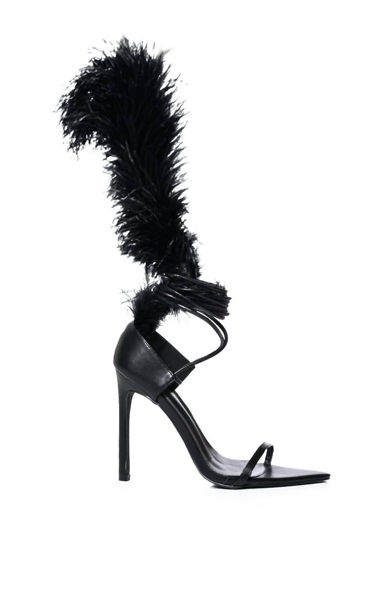 Azalea Wang - Women's Cleasby Feather Stiletto Sandal