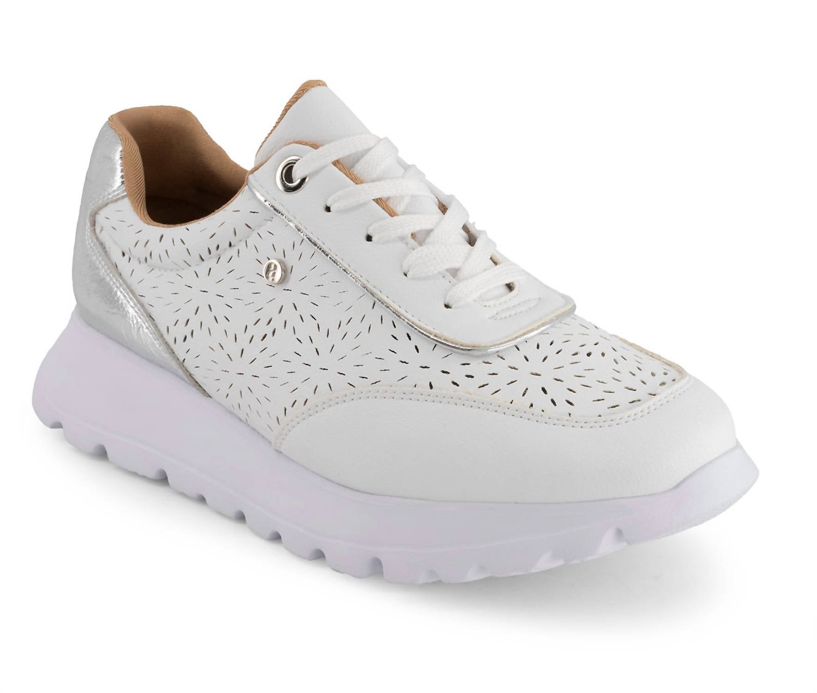 Andrea - Women's Casual Sneakers With Laser Cut Pattern - Image 2