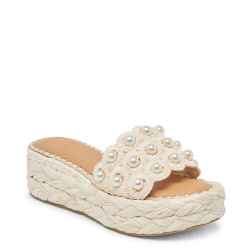 Dolce Vita - Women's Caper Raffia Platform Slide Sandal