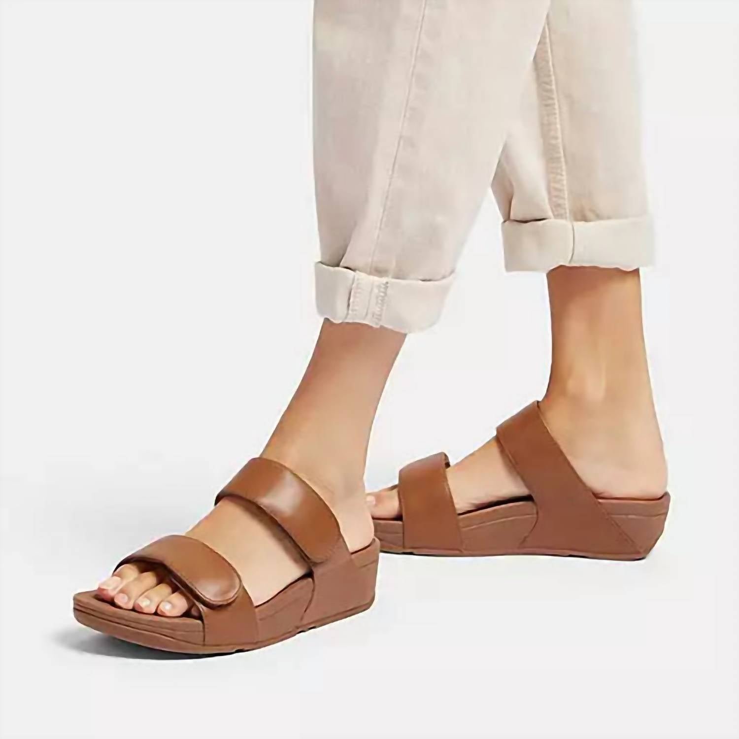 Fitflop - Women's Lulu Adjustable Leather Slide - Image 5