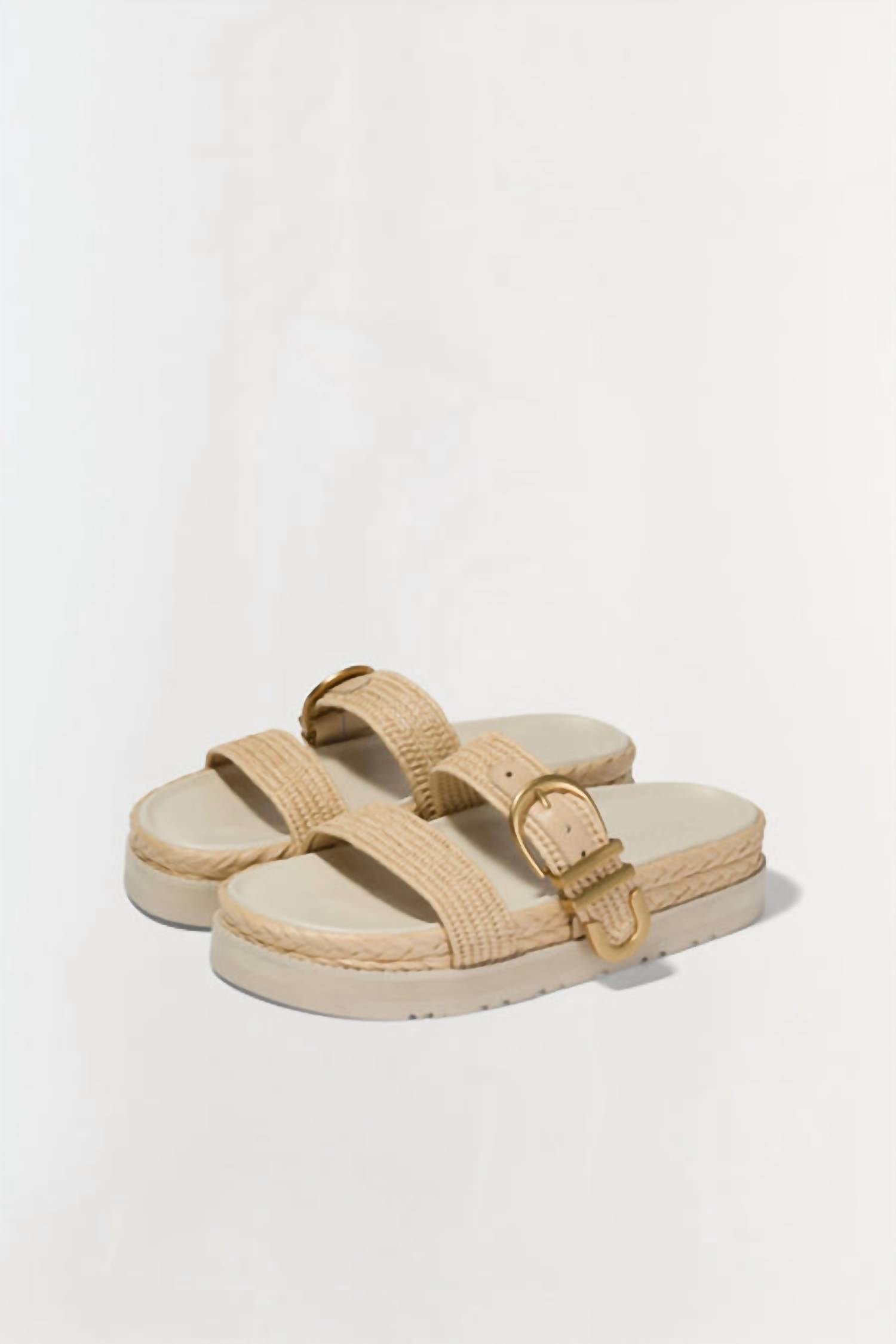 Simkhai - Women's Aida Raffia Buckle Sandal - Image 5