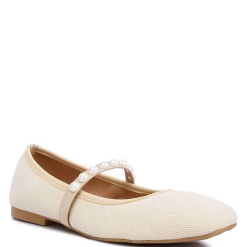 Rag Company - Women's Sassie Pearl Embellished Ballerina Flats