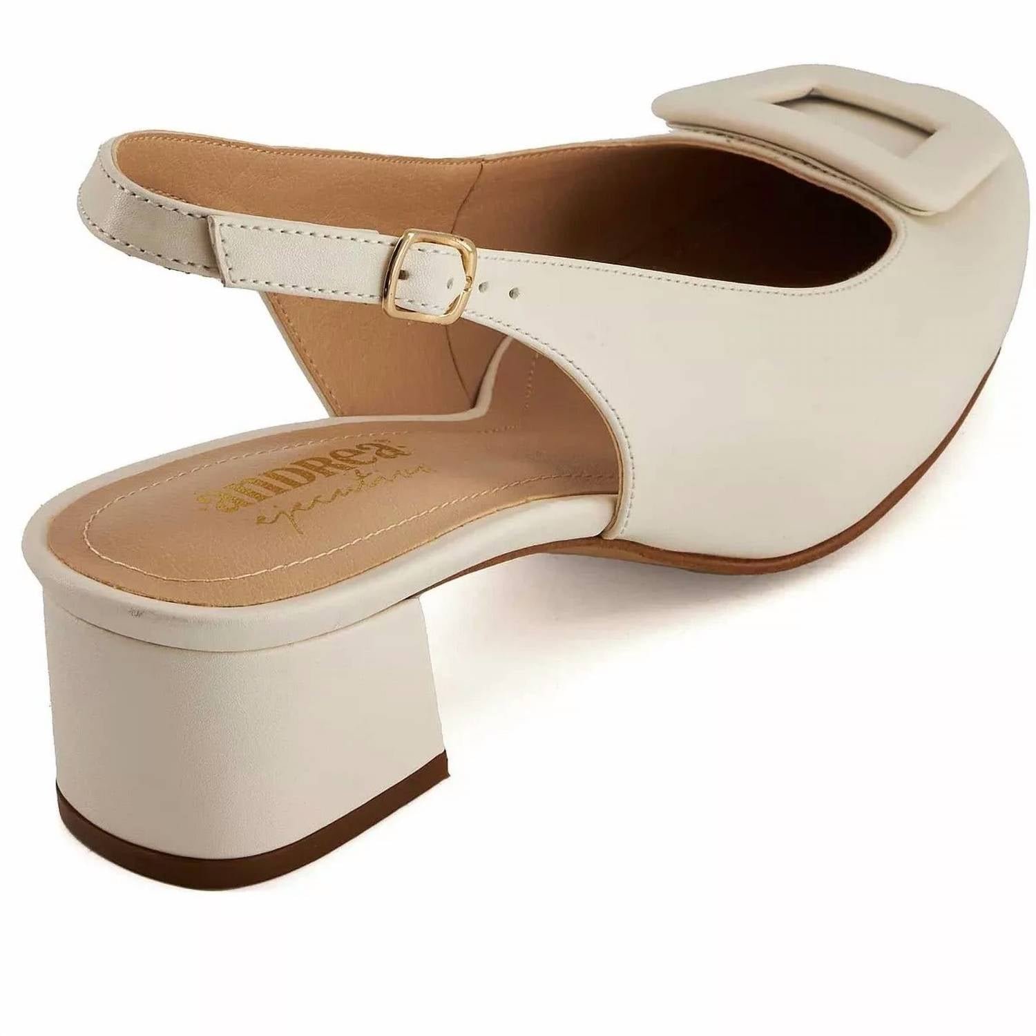 Andrea - Women's Slingback Low Heel Pumps - Image 4