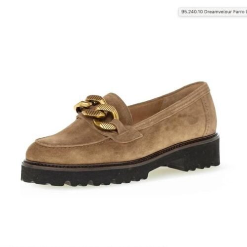 Gabor - Women's Suede Chain Loafer